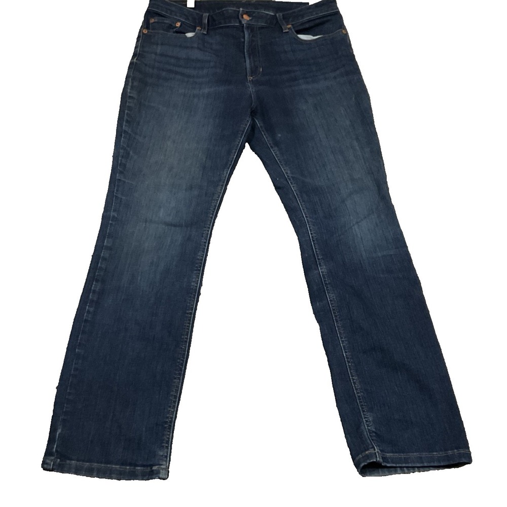 L.L.Bean Jeans Womens Size 14T Blue Favorite Fit Straight Leg Bean Flex‎ Stretch
